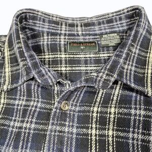 Vintage Field‎ & Stream XXLT Plaid Flannel Long Sleeve Button Up Shirt Men Tall
